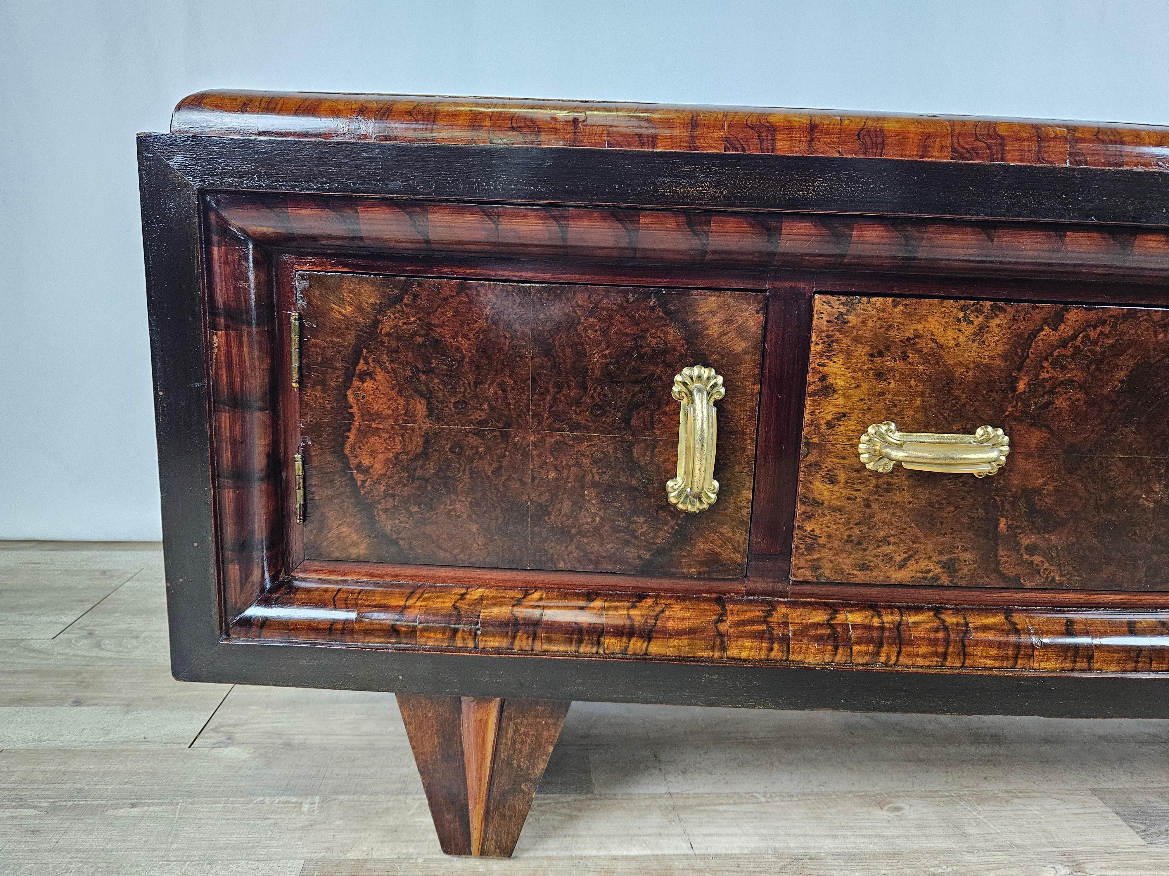 Art Deco dressing table in mahogany burl 1930s For Sale 4