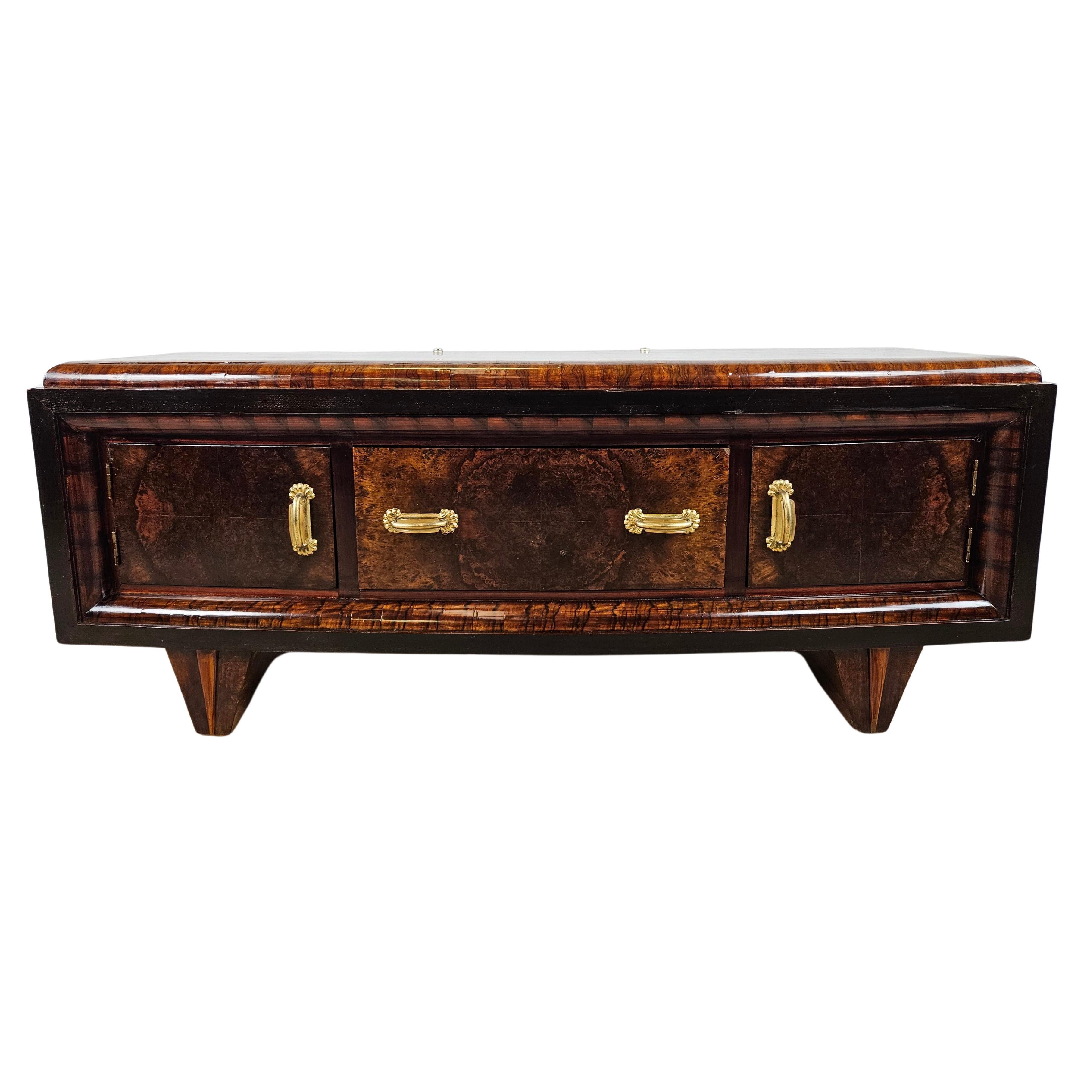 Art Deco dressing table in mahogany burl 1930s For Sale