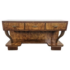 Art Deco walnut-root dressing table with drawers 1930s