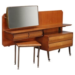 Toelette con Specchio e Sgabellino Anni '60