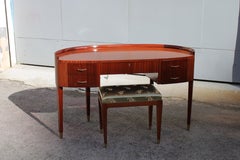 Toelette curva in essenze pregiate di legno Italiana Ducrot Paolo Buffa 1950