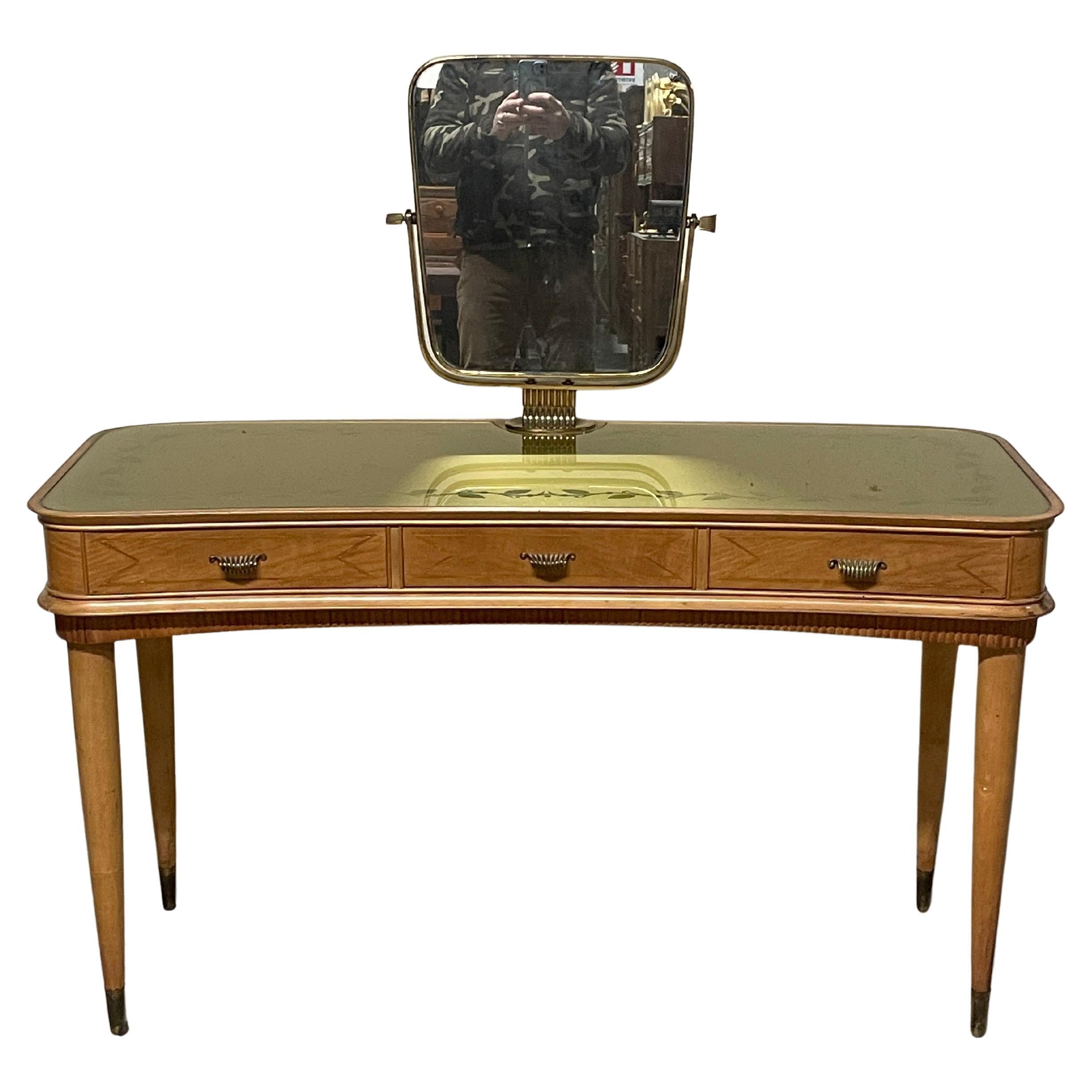 Toilet or entryway console table of Italian manufacture, 1940s-50s For Sale