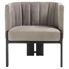 Tofane Taupe & Black Armchair