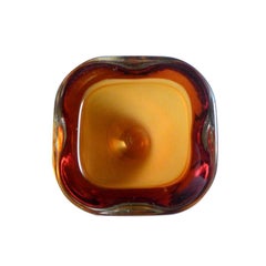 Toffee Colored Murano Glass Bowl