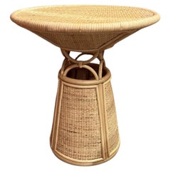 Toffee GM Beistelltisch aus gebeiztem Rattan und Glasplatte von POPUS EDITIONS