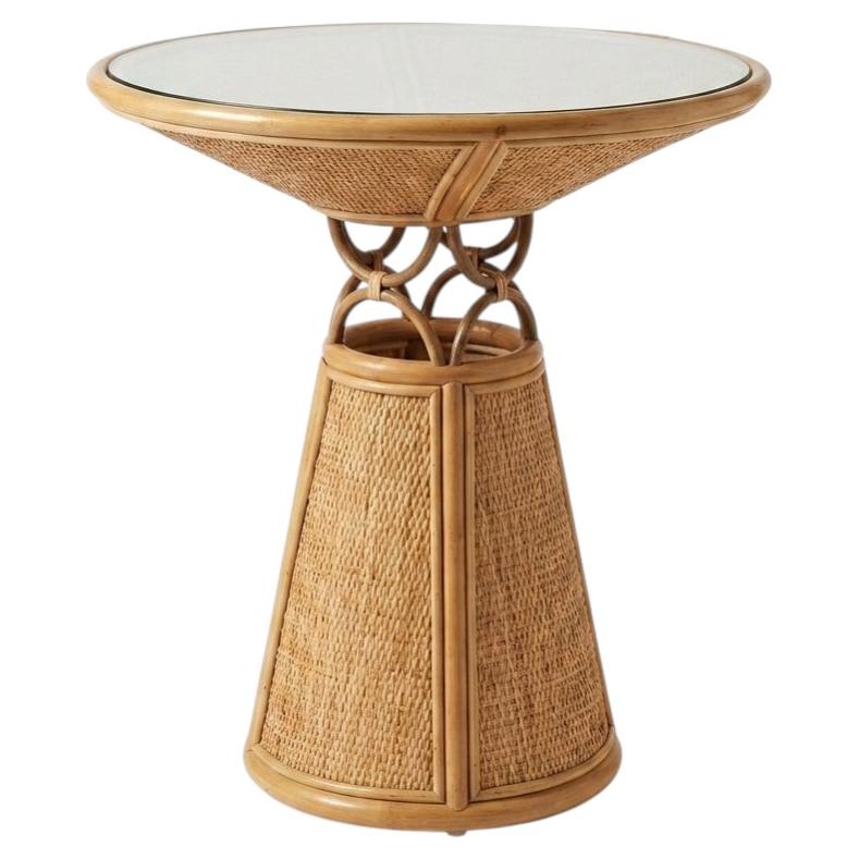 Table d'appoint Toffee GM en rotin Stained glass par POPUS EDITIONS