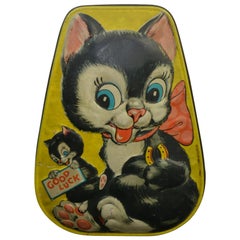 Vintage Toffee Tin with Cats for Horner's Candy, England, Mid-20th Century