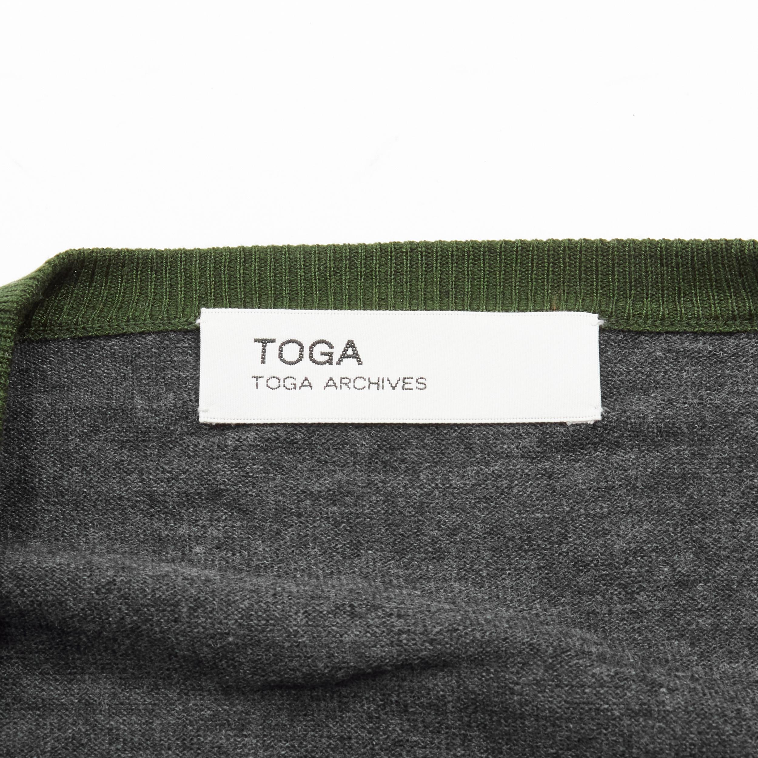 TOGA ARCHIVE blue studded bow patchwork sweater S 6