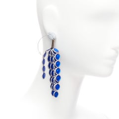 TOGA ARCHIVES blue rhinestone chandelier drop pierced earrings Pair