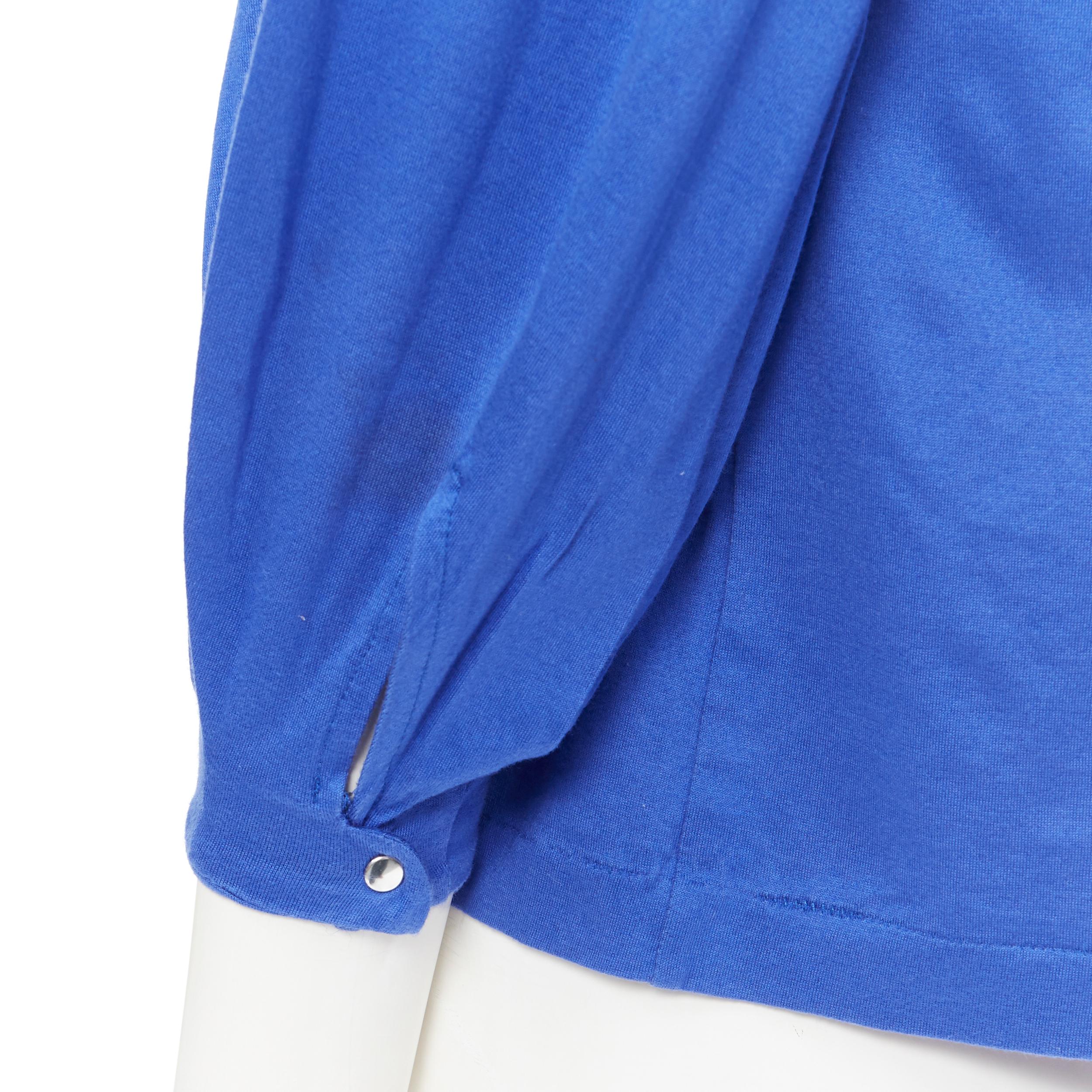 TOGA ARCHIVES cobalt blue cotton bubble quarter sleeve casual top JP1
Brand: Toga Archives
Designer: Toga Archives
Model Name / Style: Cotton top
Material: Cotton
Color: Blue
Pattern: Solid
Closure: Zip
Extra Detail: Voluminous cut sleeves. Single