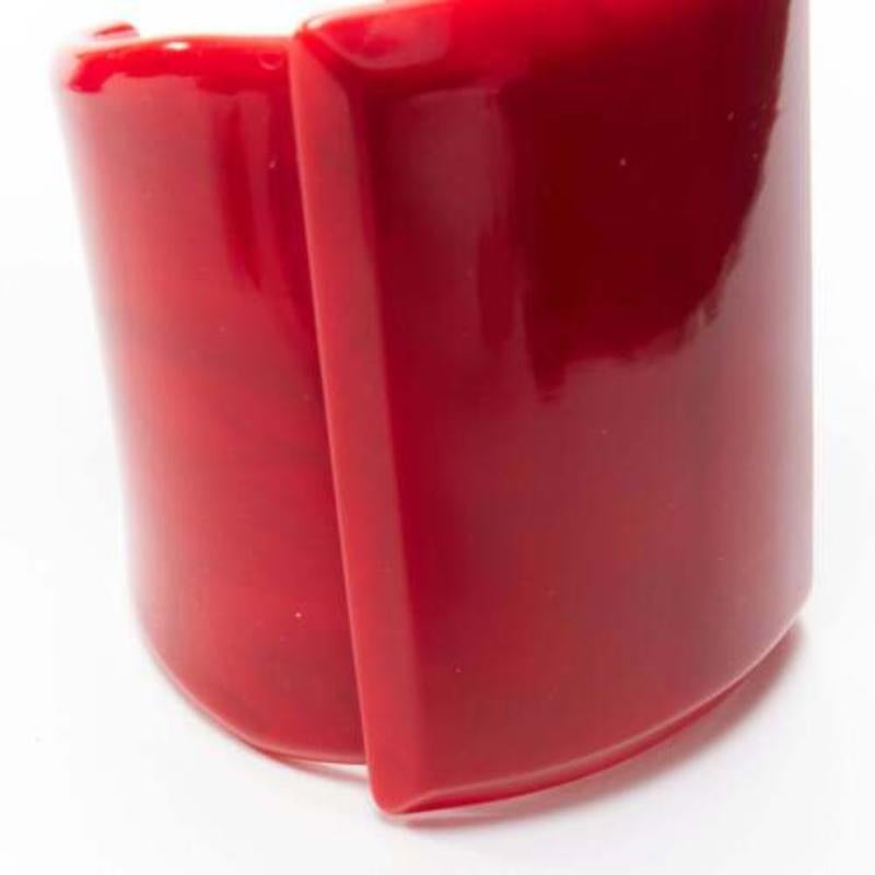 De las mujeres Juego de puños acrílicos TOGA ARCHIVES rosa rojo espiral de mármol de gran tamaño en venta