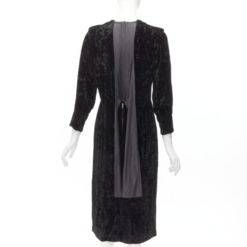 TOGA ARCHIVES PULLA black crushed velvet twill layered tie back zip dress FR36 S
Reference: BSHW/A00019
Brand: Toga Archives
Collection: PULLA
Material: Rayon, Blend
Color: Black
Pattern: Solid
Closure: Zip
Lining: Black Fabric
Extra Details: Back