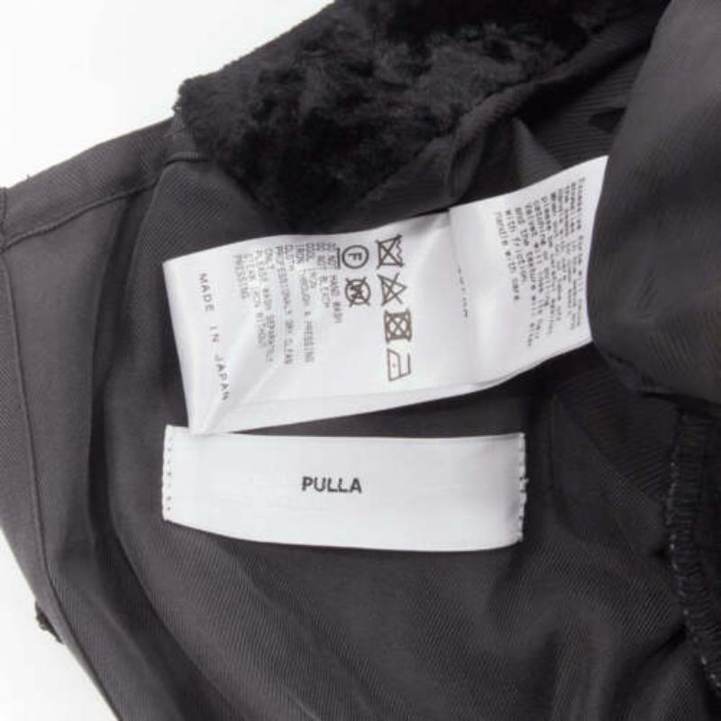 TOGA ARCHIVES PULLA black crushed velvet twill layered tie back zip dress FR36 S For Sale 3