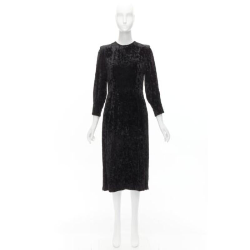 TOGA ARCHIVES PULLA black crushed velvet twill layered tie back zip dress FR36 S For Sale 4