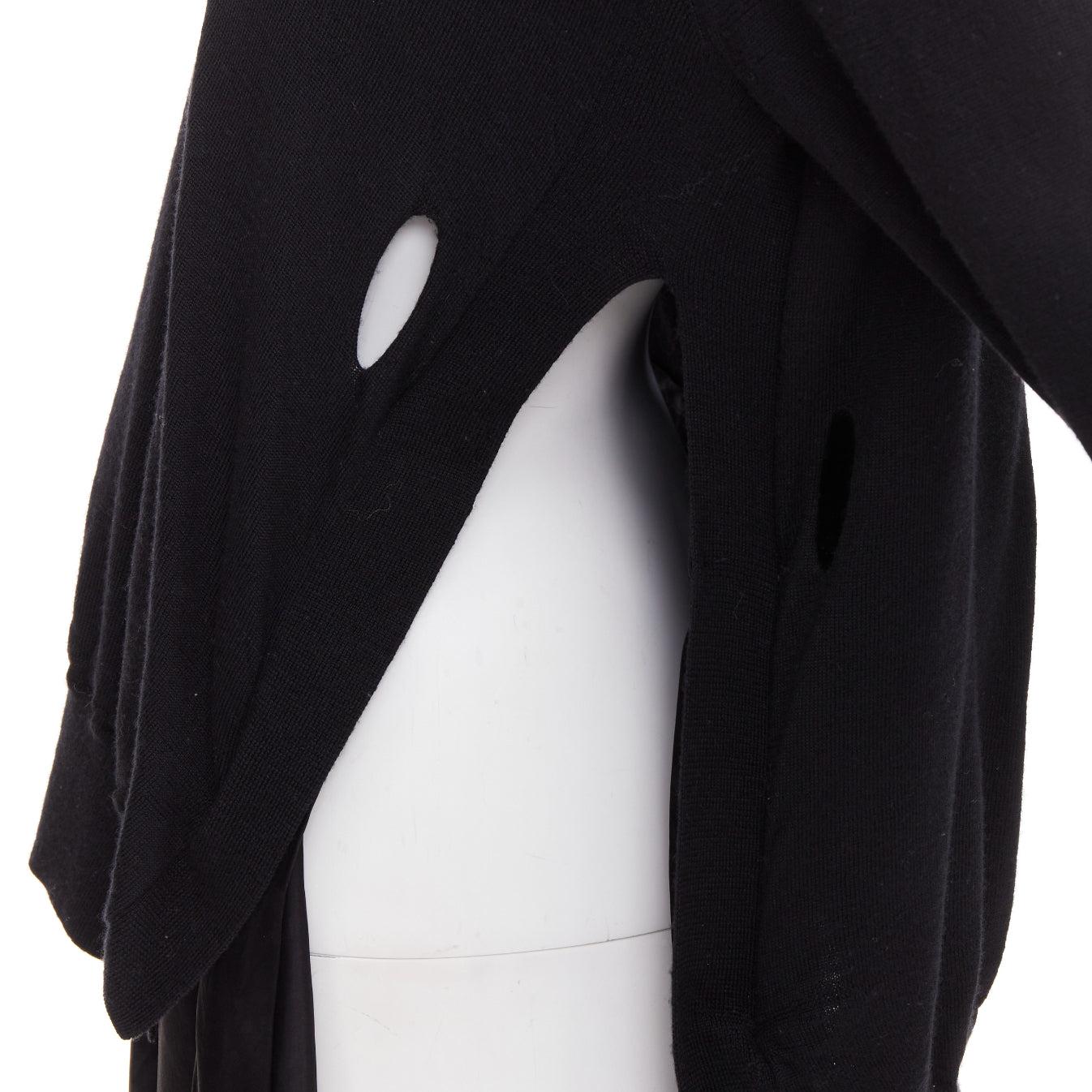TOGA ARCHIVES Pulla black v neck layered satin slitted long dress For Sale 1