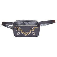 TOGA ARCHIVES Pulla black western embroidered hardware belt bag