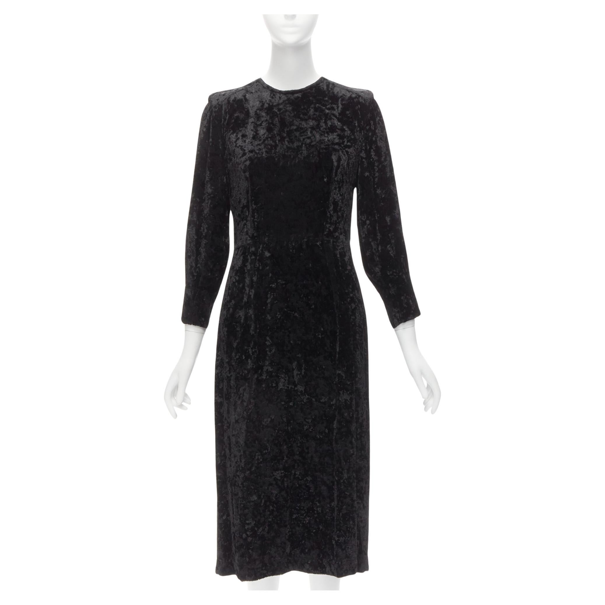 TOGA ARCHIVES PULLA crushed velvet twill layered tie back zip midi dress FR36 S For Sale