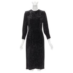 TOGA ARCHIVES PULLA crushed velvet twill layered tie back zip midi dress FR36 S