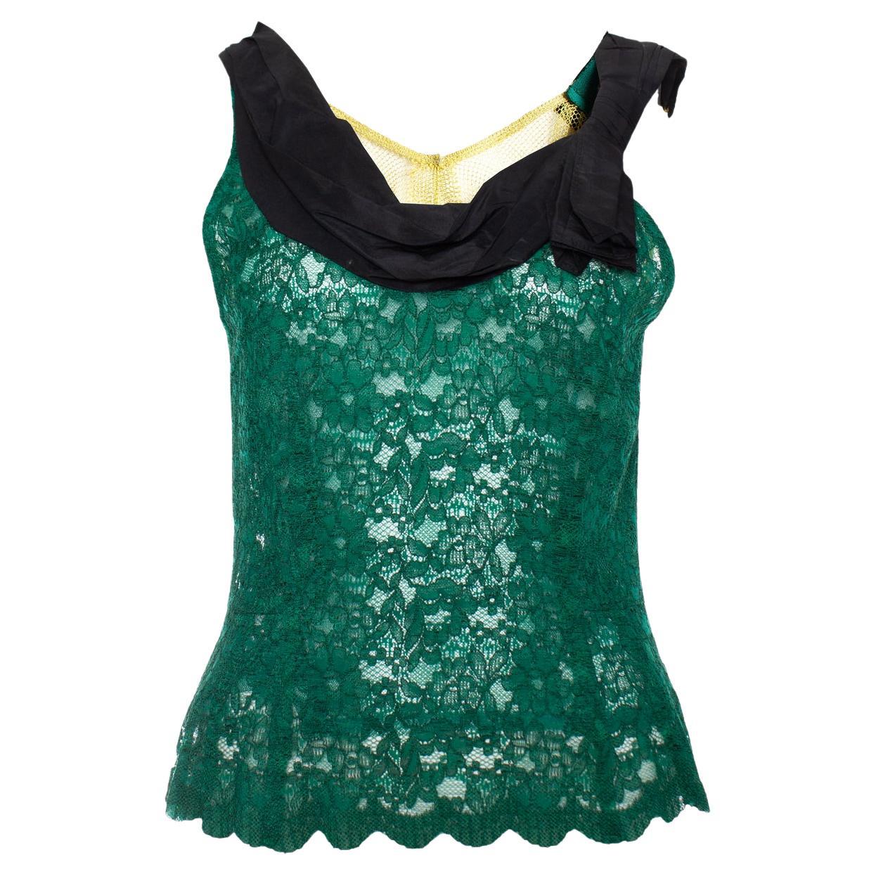 TOGA, Green lace top For Sale
