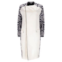 Toga Pulla Archives Wool & Silk Blend Coat With Jacquard Side Panels