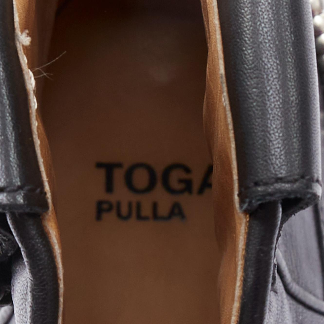 TOGA PULLA nero argento hardware metallo cowboy western stivali EU38 4