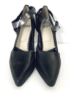 Toga Pulla Western Style Silver Capped Block Heels