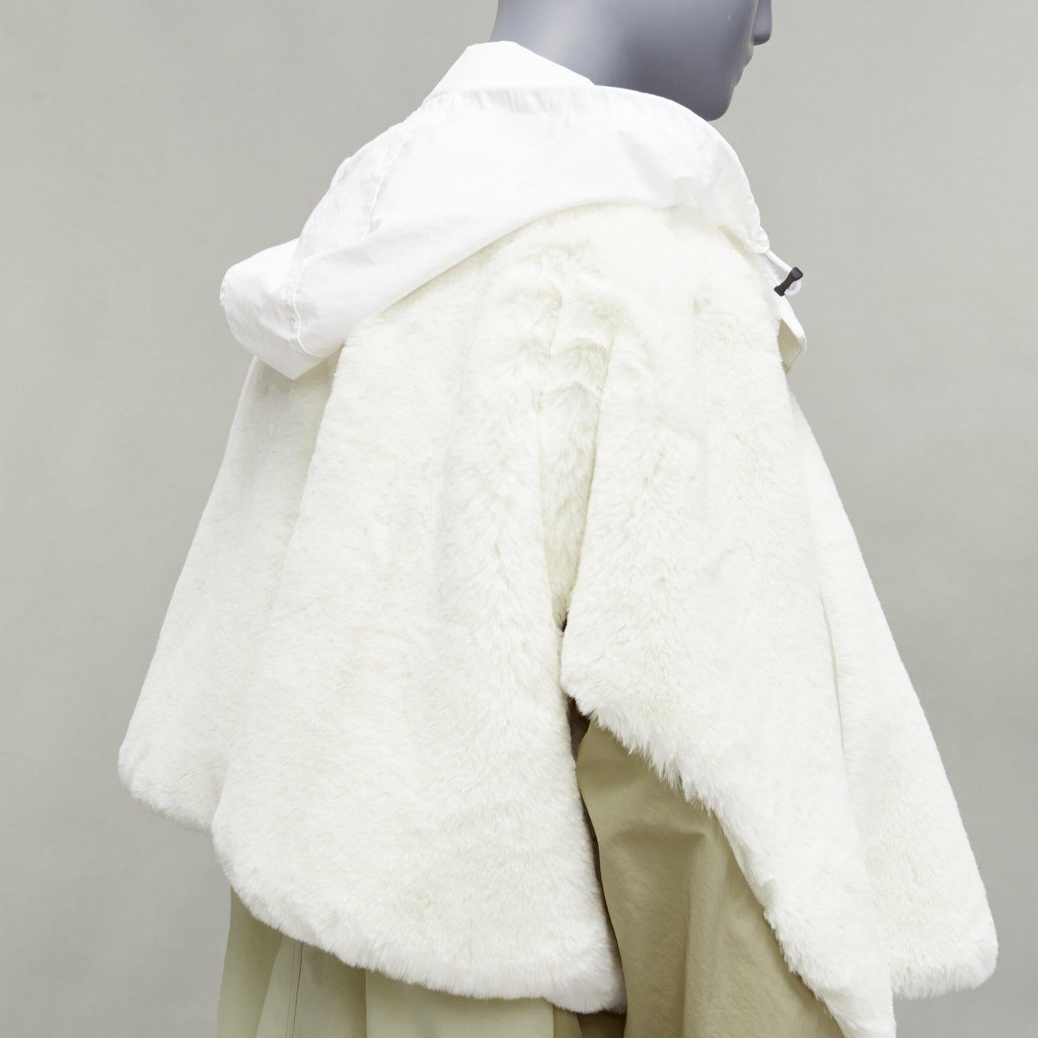 TOGA PULLA white nylon cream faux fur layered deconstructed parka jacket FR36 S
Reference: JYLM/A00056
Brand: Toga Archives
Collection: PULLA
Material: Nylon, Faux Fur
Color: White, Khaki
Pattern: Solid
Closure: Zip
Lining: White Mesh
Extra Details: