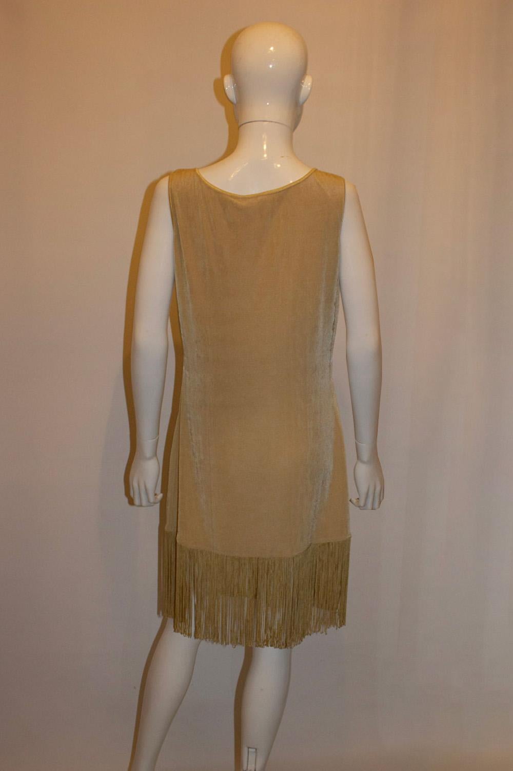 Brown Together    Gold Fringe Top For Sale