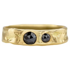 Together Ring, 18k Royal Gold with Black Rose Cut Diamond