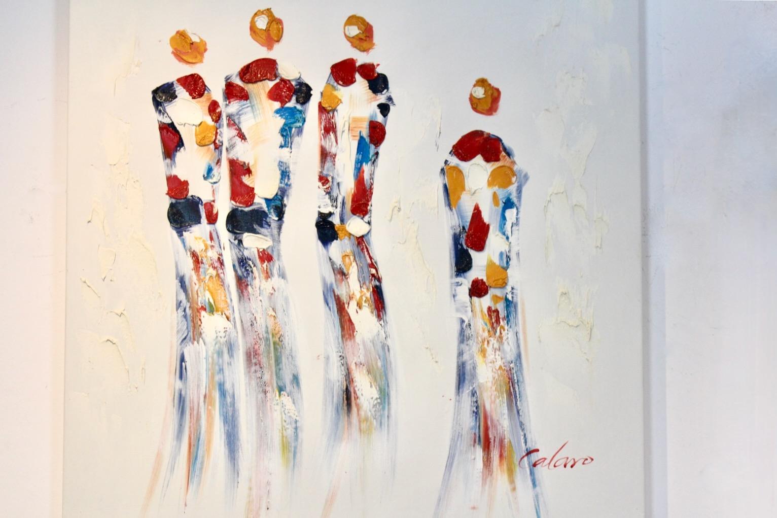 ‘Together’ set of Paintings hand-signed, Oil on Canvas by Calaro For Sale 1
