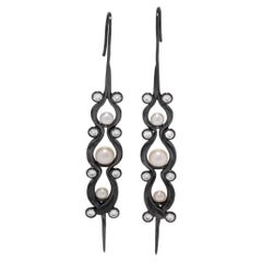 Together Tentatively Drops in oro 18 carati con diamanti e perle