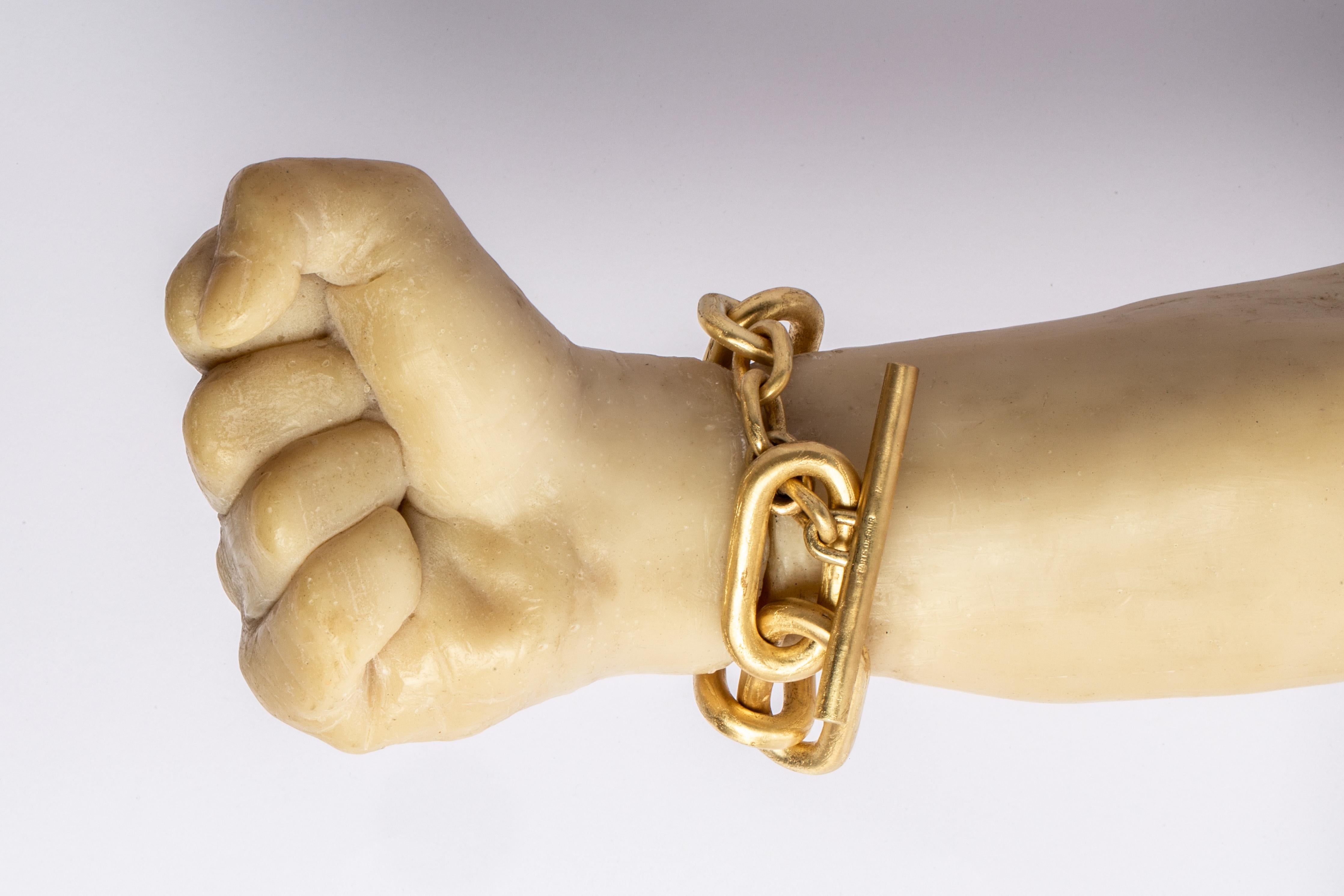 Toggle Chain Bracelet (Medium Links, AG) For Sale 3