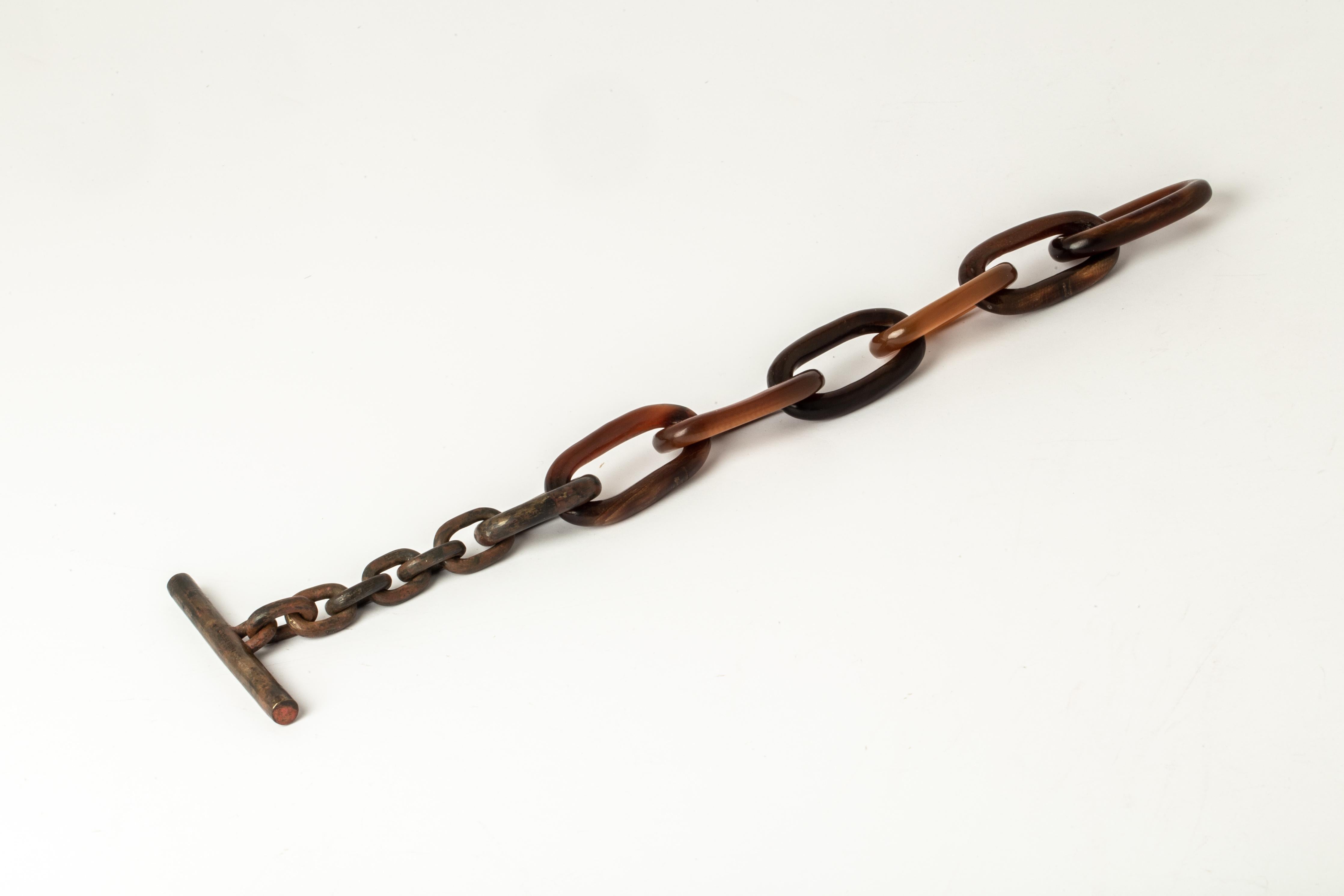 Women's or Men's Toggle Chain Bracelet (Medium Links, RAH+DR) For Sale