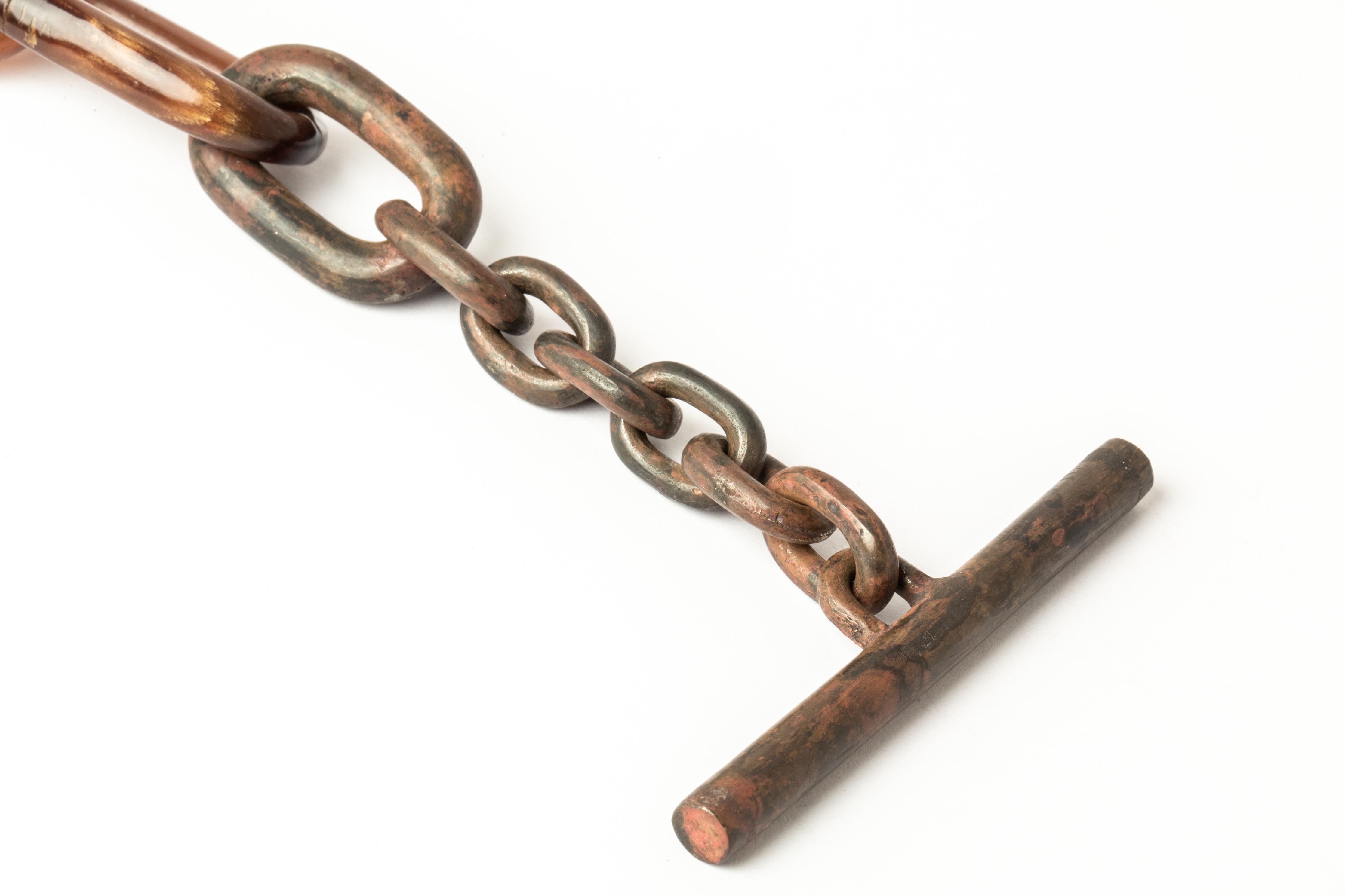 Toggle Chain Bracelet (Medium Links, RAH+DR) For Sale 2