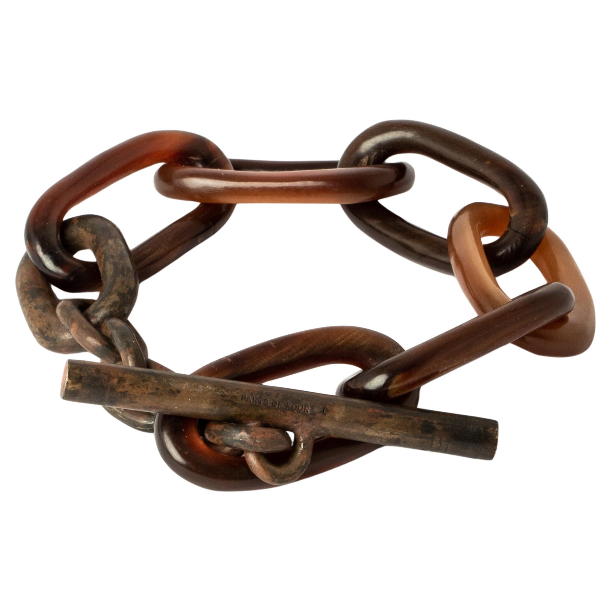 Toggle Chain Bracelet (Medium Links, RAH+DR) For Sale