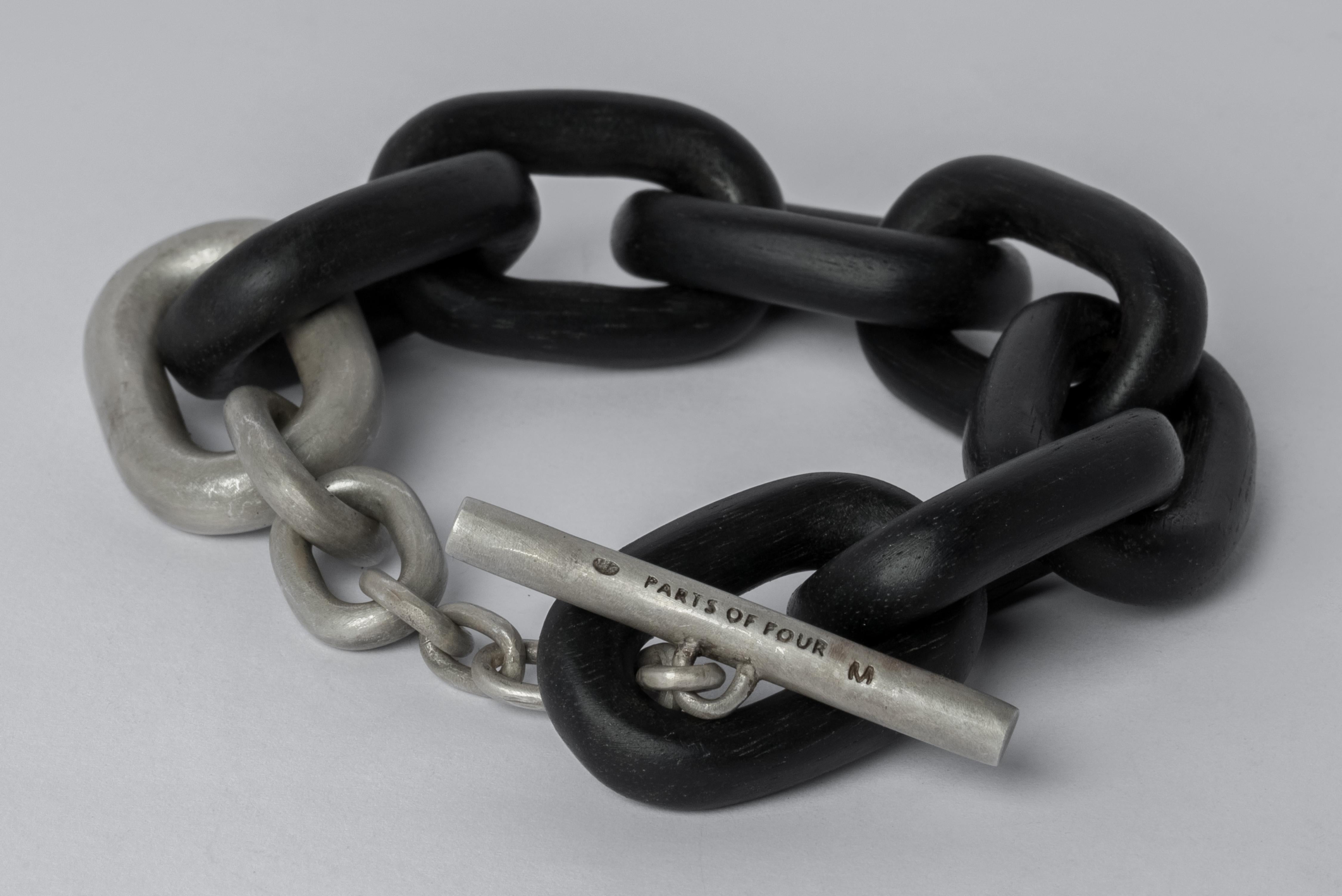 Bracelet in naturally black wood (Kayu Arang means 