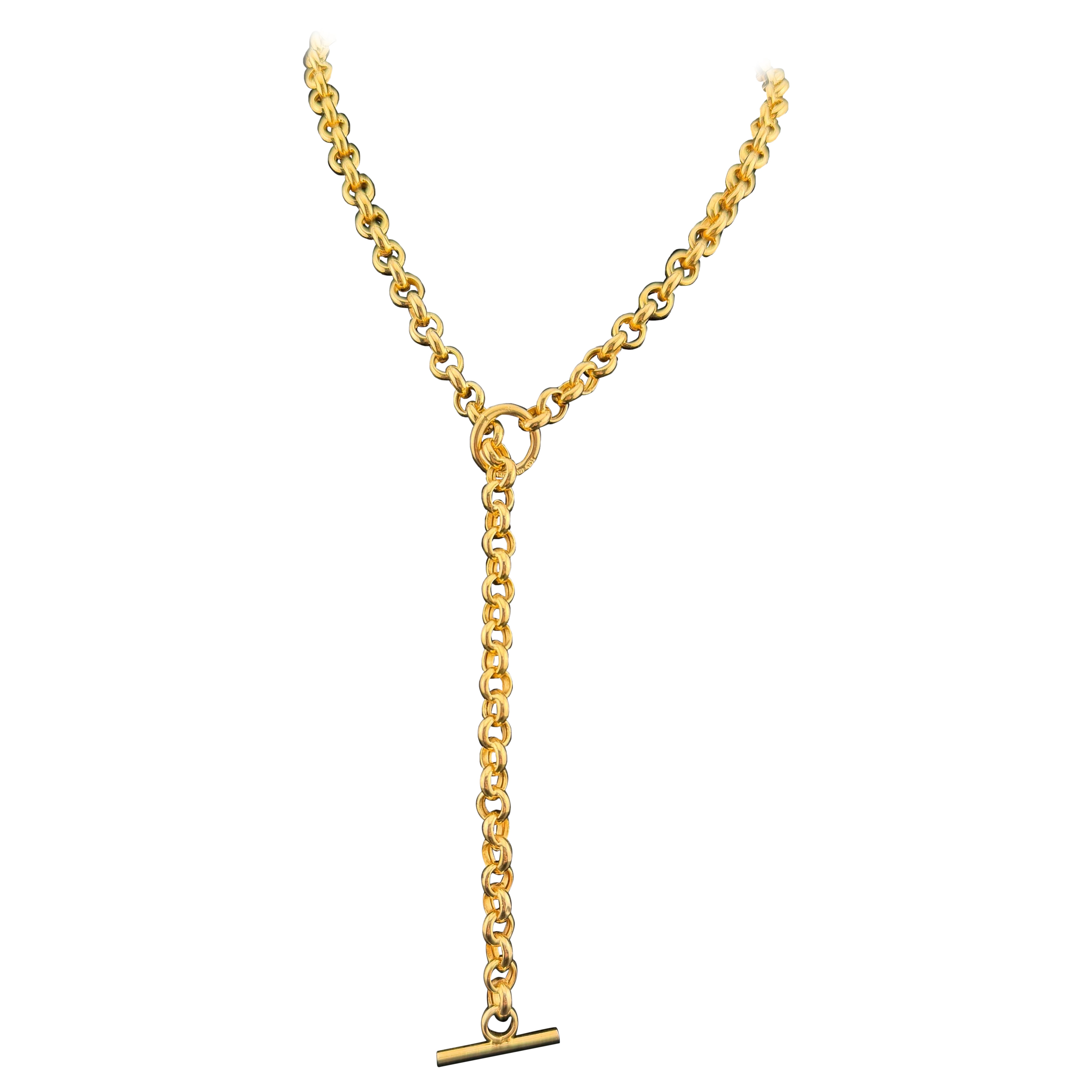 Toggle Link Necklace 14k Yellow Gold im Angebot