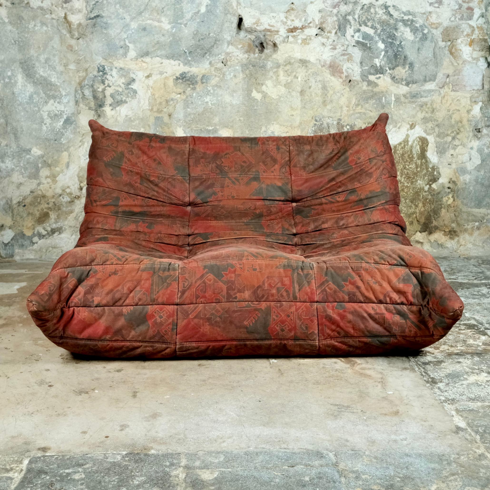 Mid-Century Modern Togo 2-seats by Michel Ducaroy for Ligne Roset, made in France, 1980s