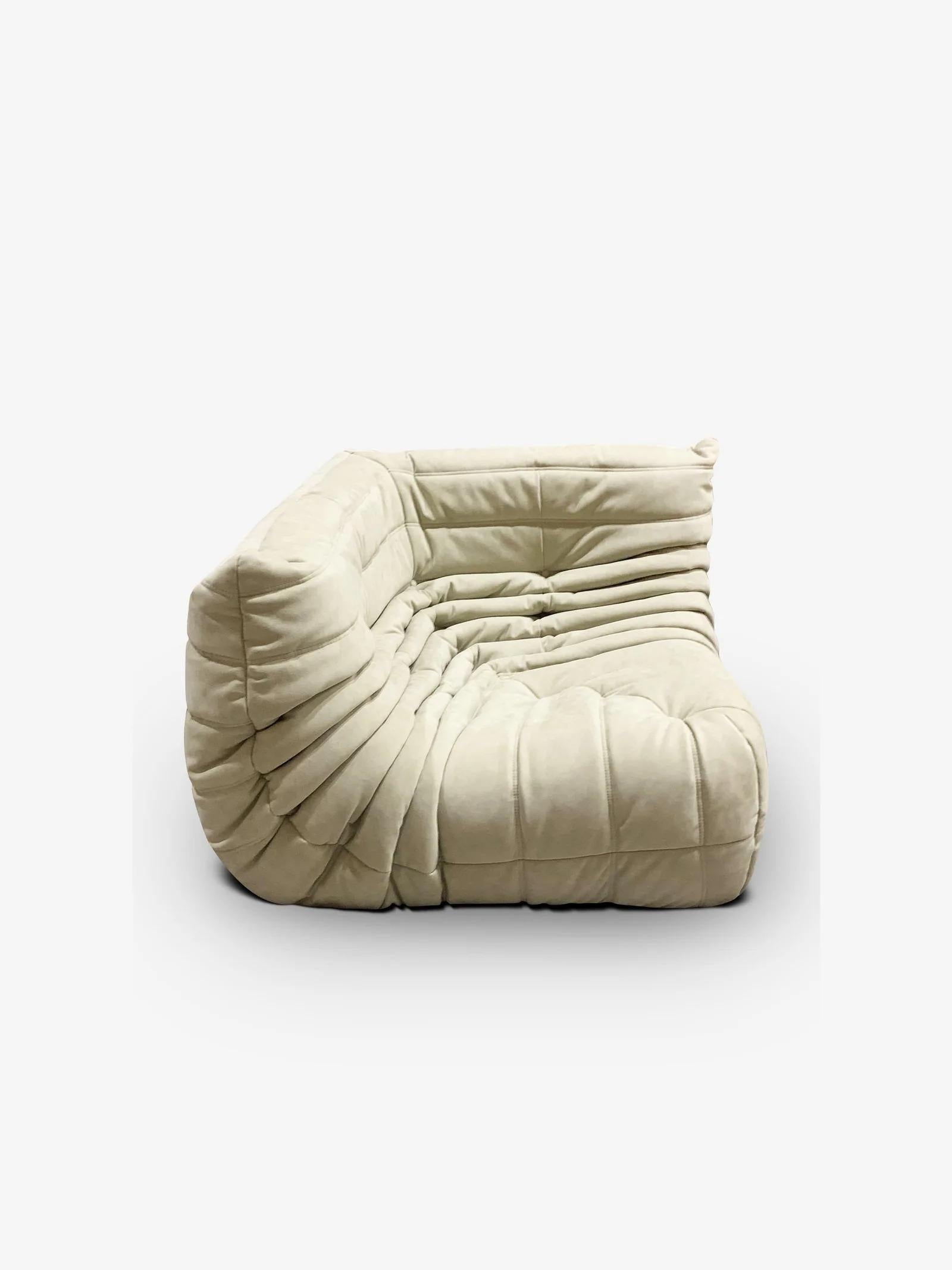 Contemporary Togo 3 Piece Sectional Sofa For Sale