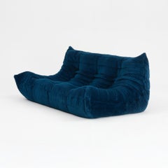 Togo 3-Seater Sofa by Michel Ducaroy for Ligne Roset in Petrol Corduroy Fabric
