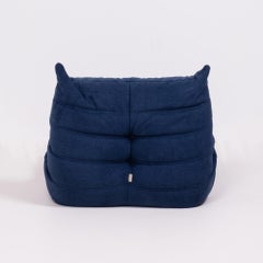 Mid Century Togo Blue Armchair by Michel Ducaroy for Ligne Roset