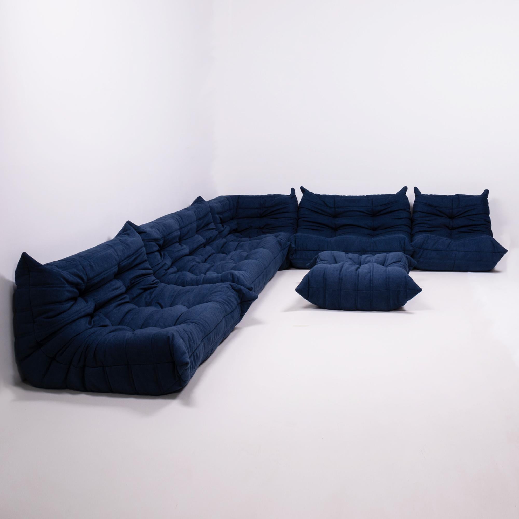 The iconic Togo sofa, originally designed by Michel Ducaroy for Ligne Roset in 1973 has become a design Classic.

This six piece modular set is incredibly versatile and can be configured into one large corner sofa or split for a multitude of