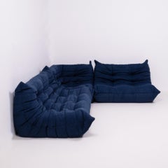 Blaues modulares Sofa Togo von Michel Ducaroy für Ligne Roset:: 3er-Set