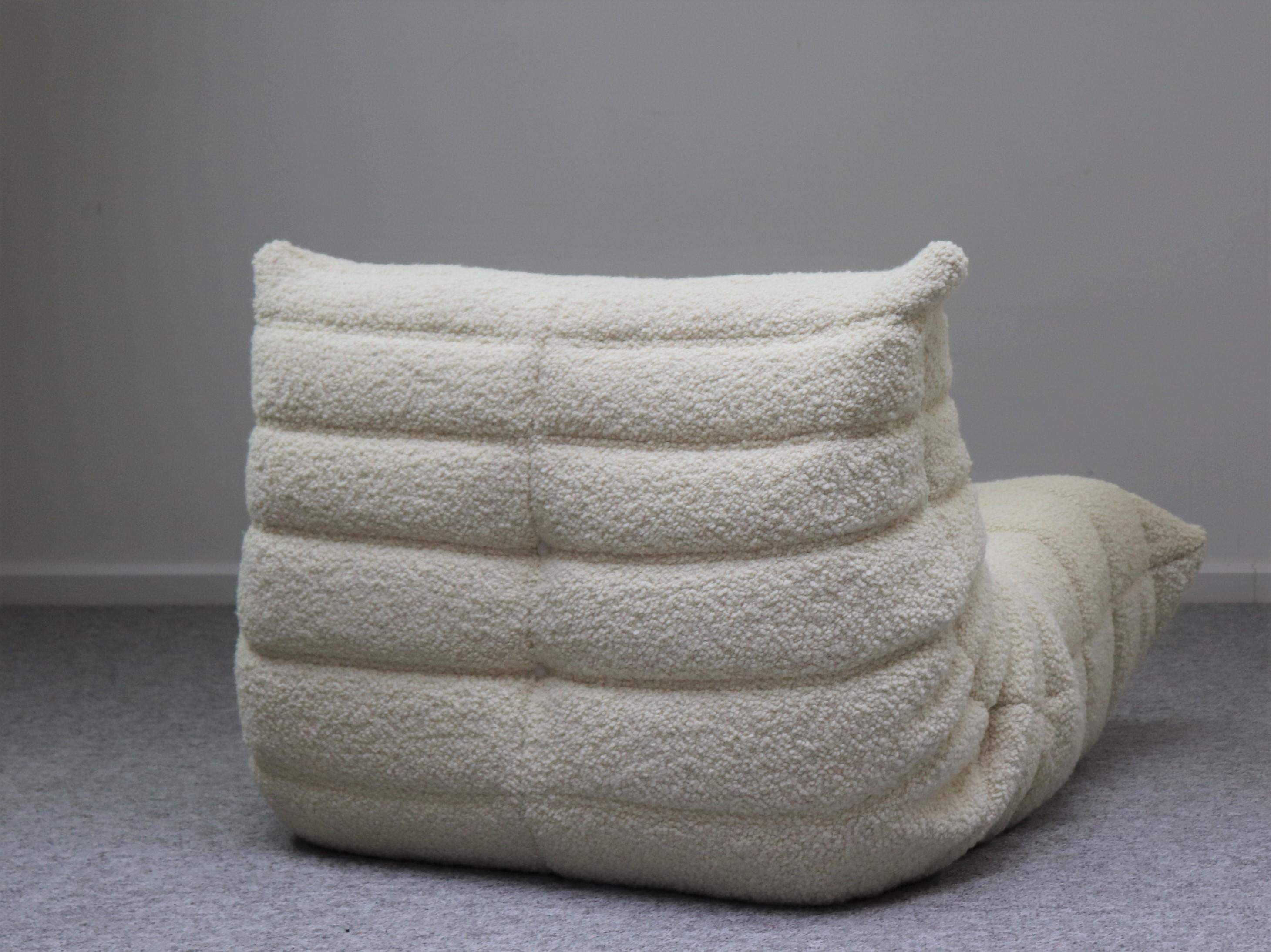 Post-Modern Togo Bouclé Chair by Bonjour Ostende