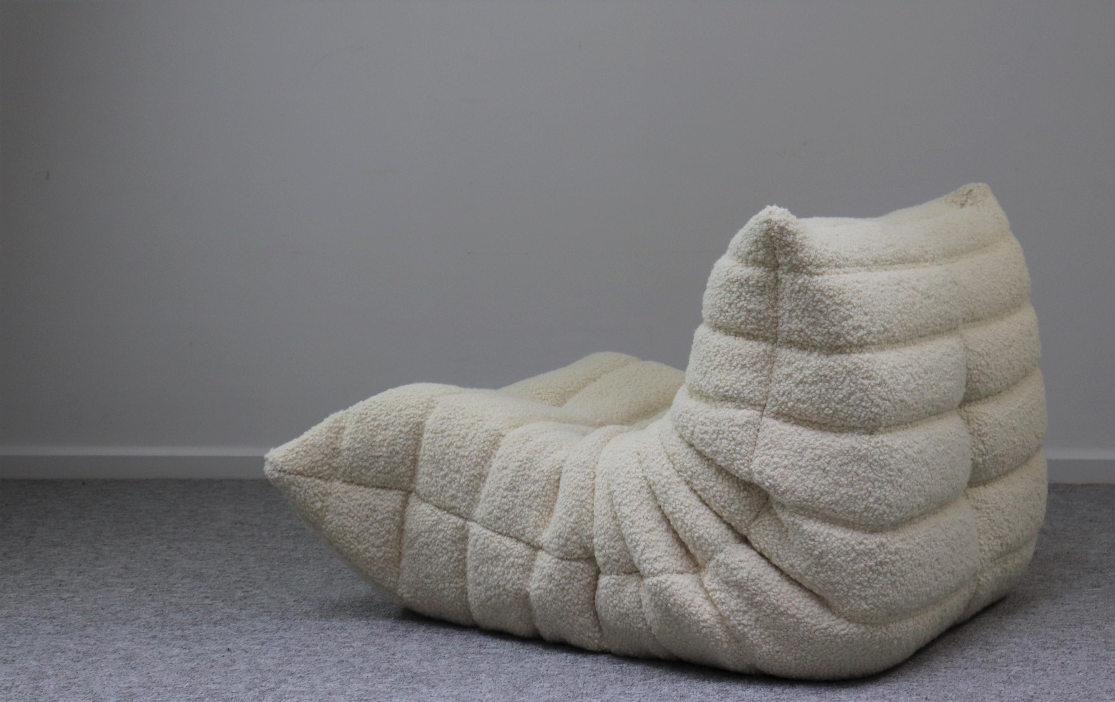 Belgian Togo Bouclé Chair by Bonjour Ostende