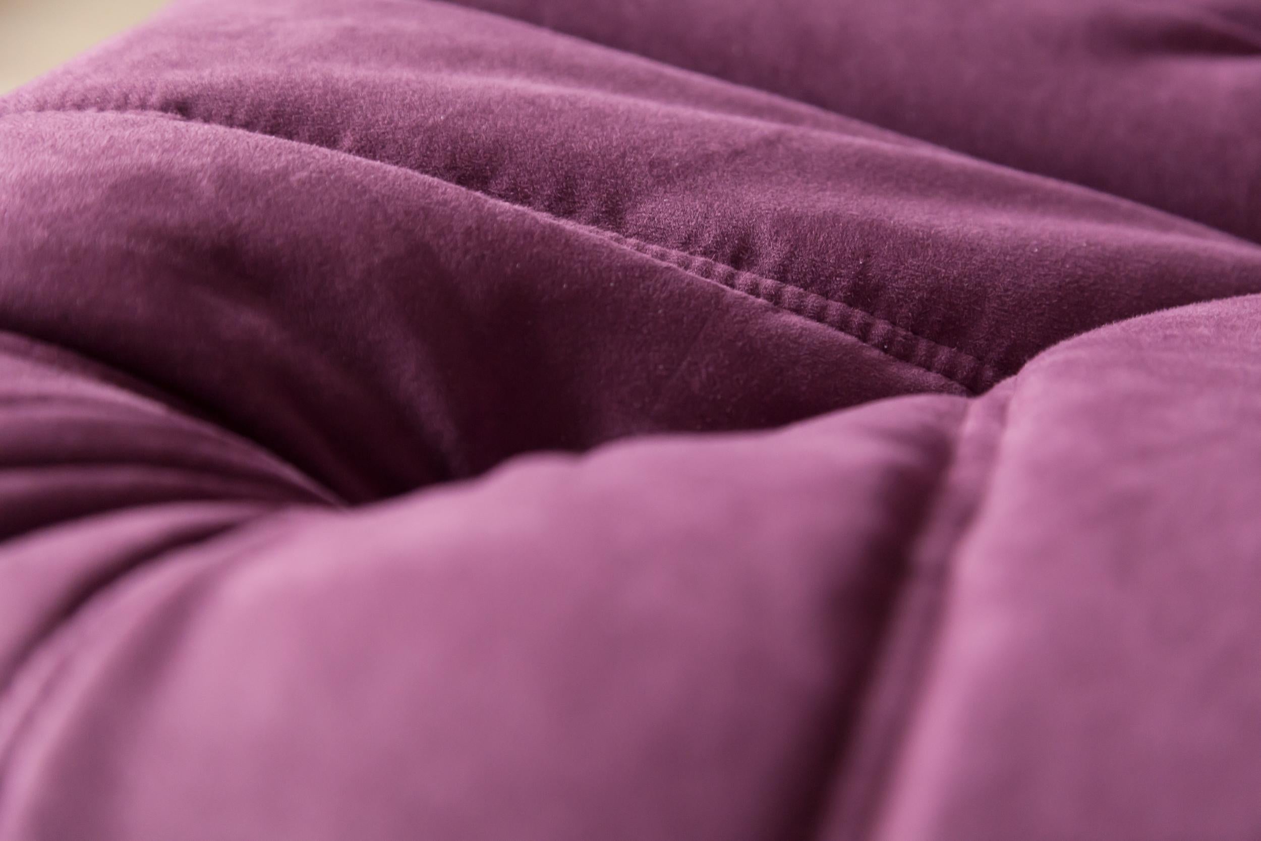 Eckschrank Togo aus Aubergine- Microfibre von Michel Ducaroy von Ligne Roset im Angebot 6