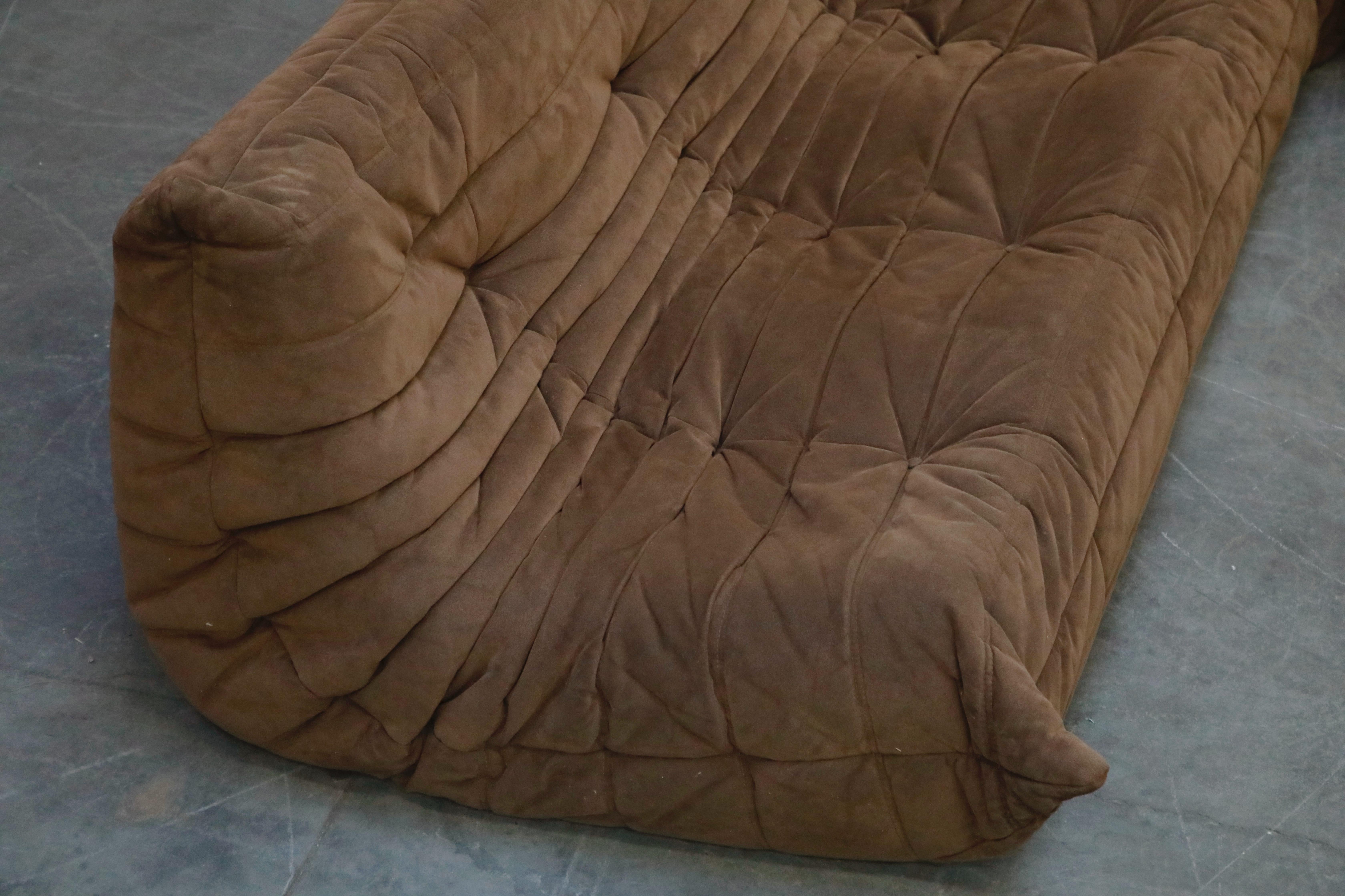 'Togo' Five-Piece Sectional Sofa Set by Michel Ducaroy for Ligne Roset, Signed 6
