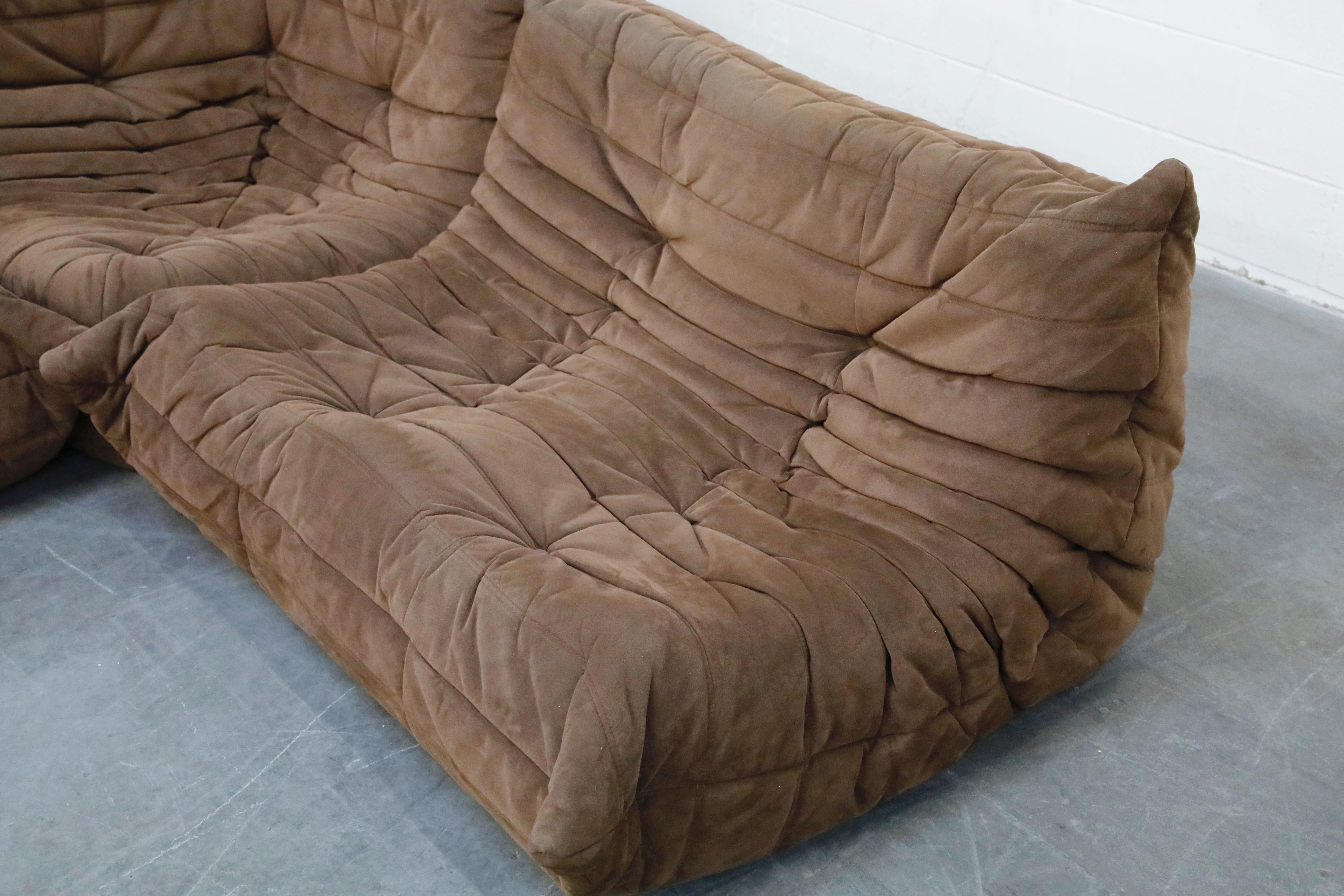 'Togo' Five-Piece Sectional Sofa Set by Michel Ducaroy for Ligne Roset, Signed 9