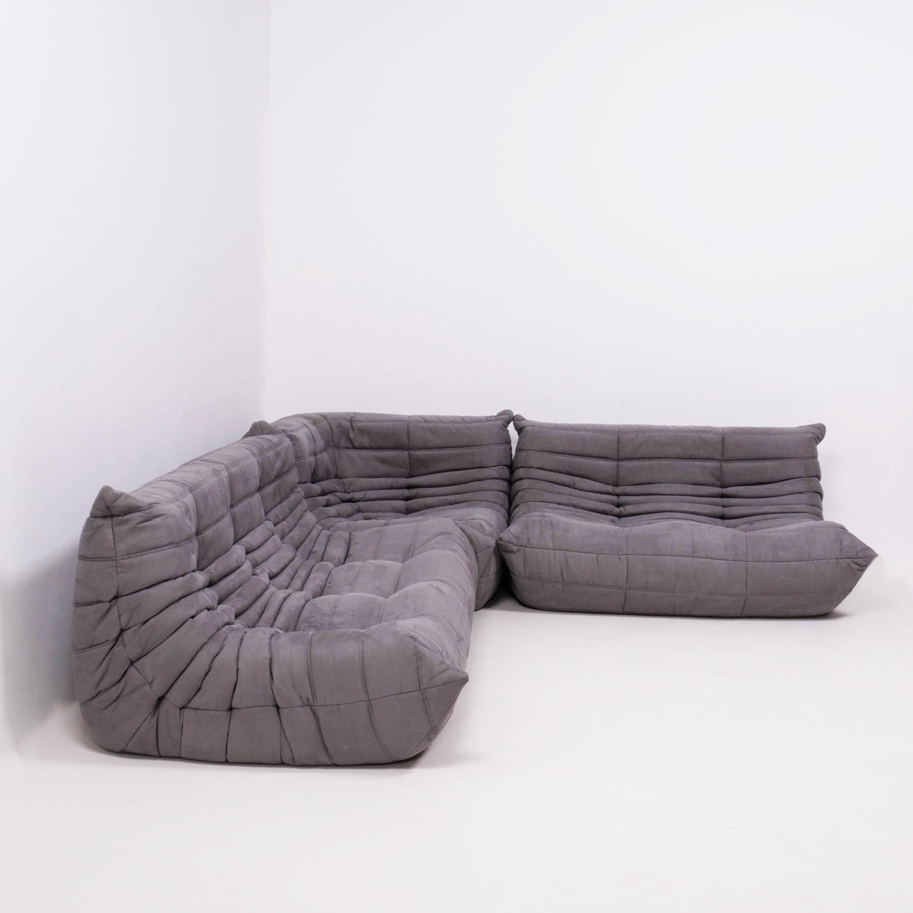 The iconic Togo sofa, originally designed by Michel Ducaroy for Ligne Roset in 1973, has become a design Classic.

This three-piece modular set is incredibly versatile and can be configured into one large corner sofa or split for a multitude of