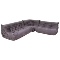 Togo Grey Modular Sofa by Michel Ducaroy for Ligne Roset, Set of 3